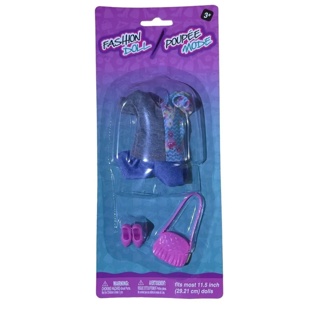 Fashion Doll Poupee Mode 11.5”‎ Doll Accessories & Outfit Bundle Ages 3+